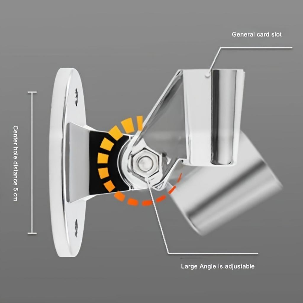 Adjustable Shower Holder, Wall Mount Bracket with Fixed Base, Stand for Bathroom Shower Sprayer