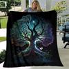 1pc Tree of Life Printing Lightweight Flannel Blanket, Comfortable and Warm Blanket, for Camping Sofa Bed and Couch Office, In All Seasons