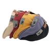 2025  Men'S Vintage Linen  Hip Hop Solid Beret Side Label Women'S Hat Vintage Beanie Crowd Style Sun Beret