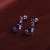 1 Pair Women Drop Earring Water Drop Shape Cubic Zirconia Dangling Earrings