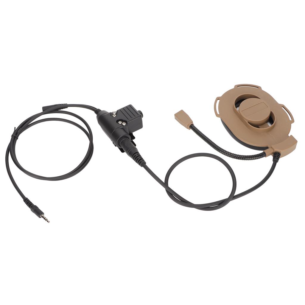Motorcycle Unilateral Headset Military Headphone with Finger Microphone and U94 for 3.5mm Mobile