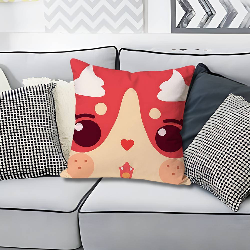 AAdopts Me Game Pillow Cases for Bedroom Living Room Sofa Home Decor Polyester Cushion Cover with Zipper