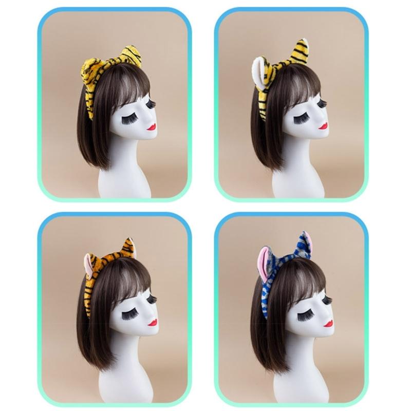 Animal Tigre Costumes Tigre Ears Headband Tail Bowtie Animal Fancy Costume Kits Halloween Cosplay Party Accessories
