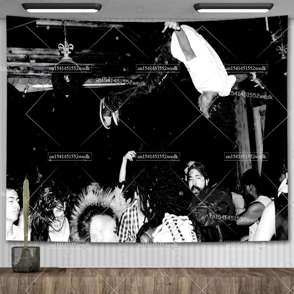 Playboi Carti Die Lit Tapestry Hippie Rapper Singer Wall Tapestry Black White Hanging Tapestries Yoga Mat Aesthetic Room Decor 100X70CM