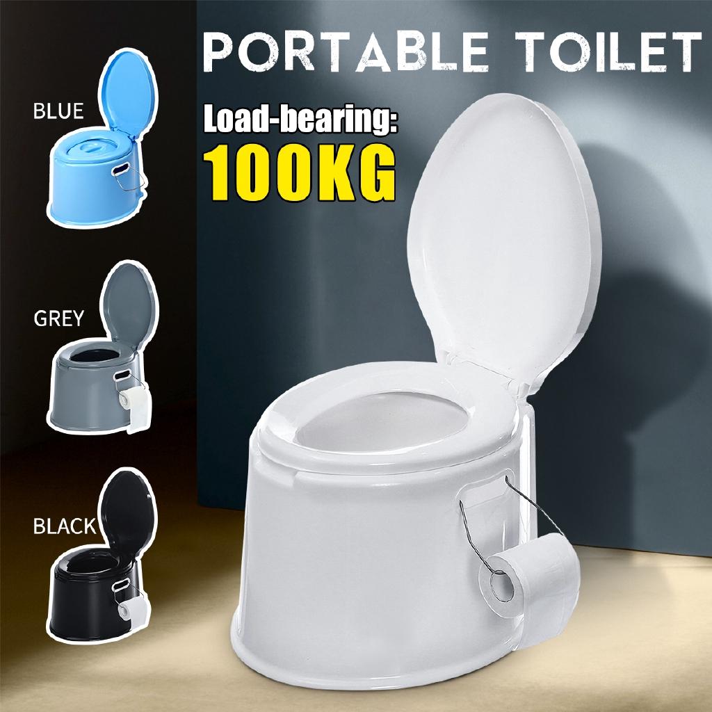 Portable Toilet Potty Commode Flush for the Elderly Travel Camping Hiking Outdoor Assists Disabled Elderly or Handicapped
