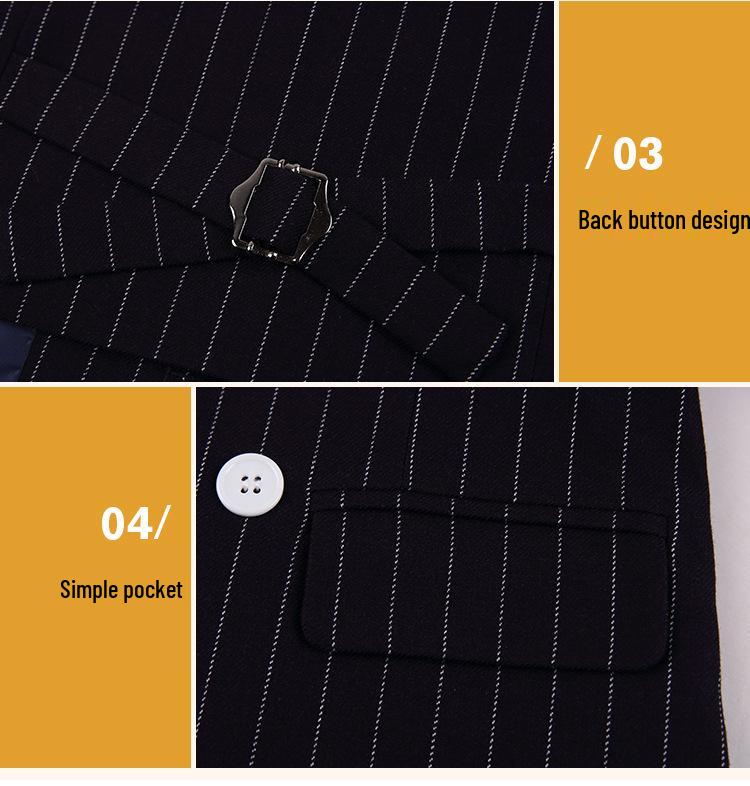 Korean Style Girls' Black Suit - 2024 Spring/Autumn Fashion for Kids