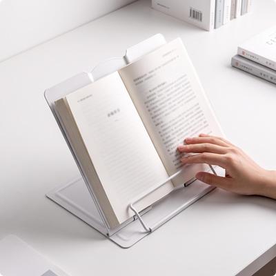 Metal Book Stand Hands Desktop Holder Compact Reading Rest for Readers, Students, Desk, Study,