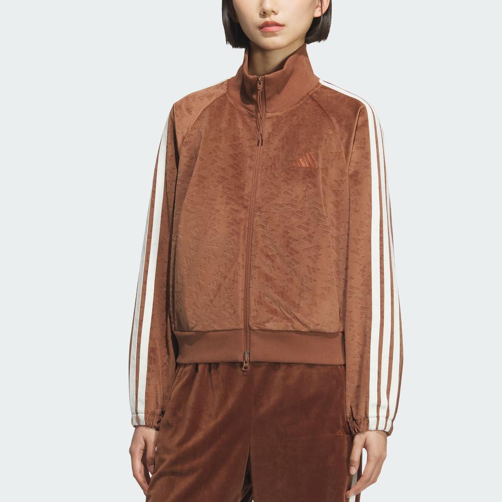 Adidas FW25 Story Veste Courte Mode Sport Décontracté Velours Femmes Vestes KC0175