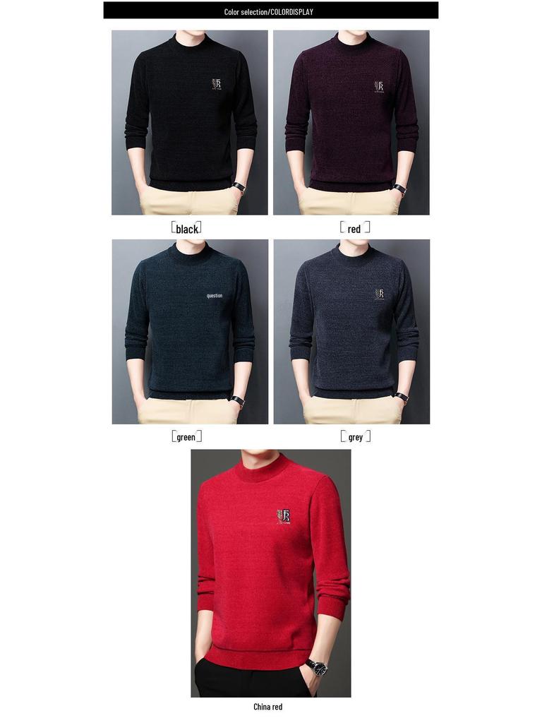 2025 Men's Autumn/Winter Thick Warm High-Collar Knit Sweater