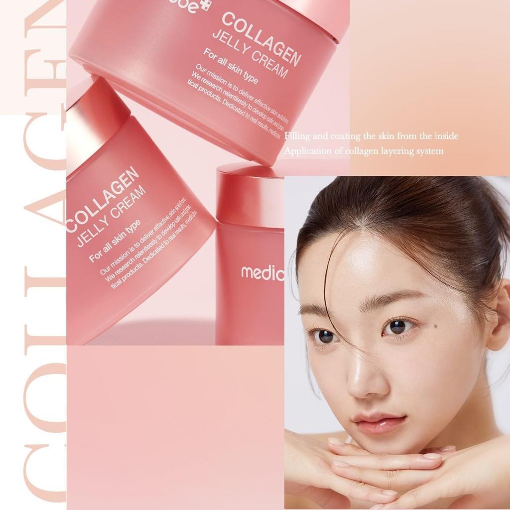 Medicube Collagen Gel Cream, Firm and Glowing Collagen Cream for Extremely Dry Skin, A New Experience with Korean Cosmetics