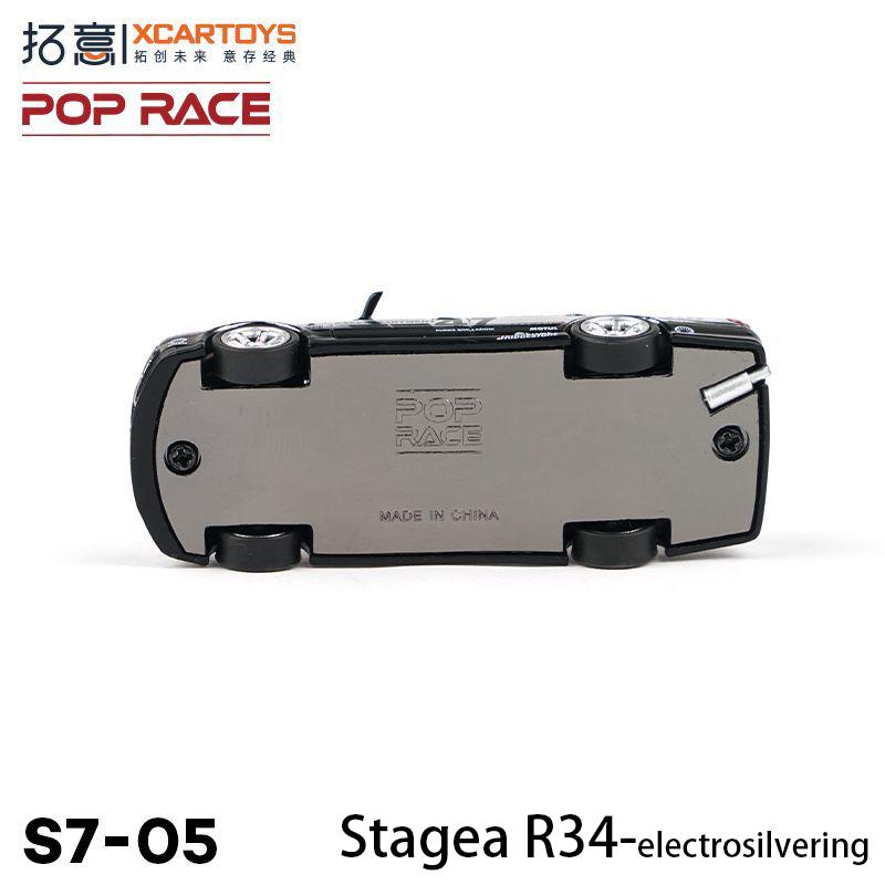 CPVMJE1 POPRACE 1/64 Nissan GTR Stagea R34 V8 Racing Car Model Collection Decoration Item
