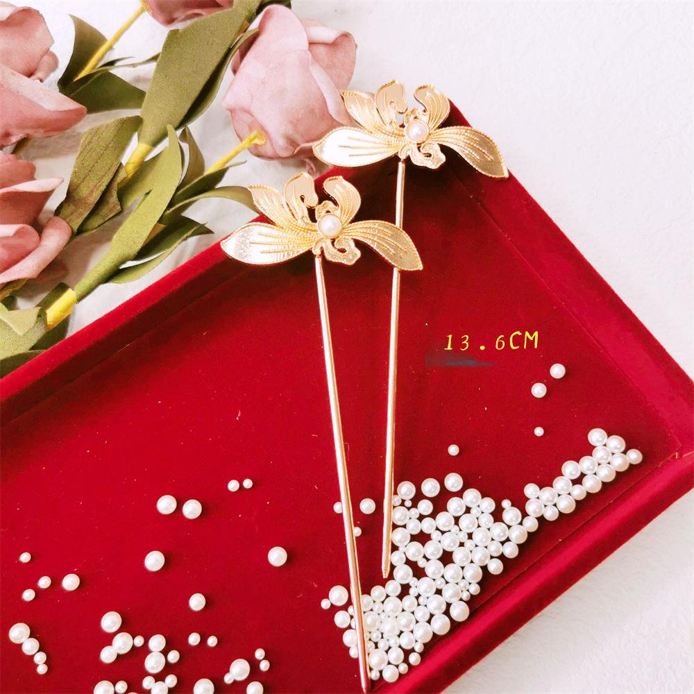 Ретро китайская тяжелая промышленность бабочка цветок любви заколка для волос: Вечный аксессуар Ханьфу