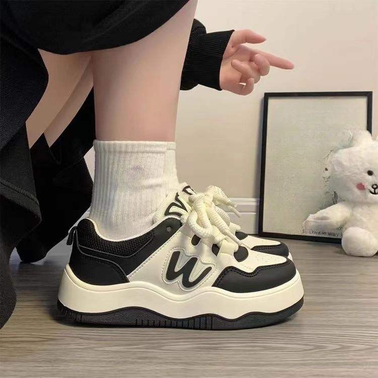 

Весенние новые универсальные кроссовки Ins Tide Casual Student Sports Shoes 40 чёрный