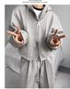 2024 Men's Korean-Style Hooded Cardigan with Shoulder Pads