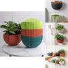 Wall Mount Planter With Rattan Style Wicker Design For Indoor Garden Decor