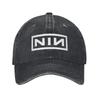 NIN Logo Nine Inch Nails Denim Fabric Cap Casual Baseball Caps Adjustable Hat Summer Unisex Baseball Hats