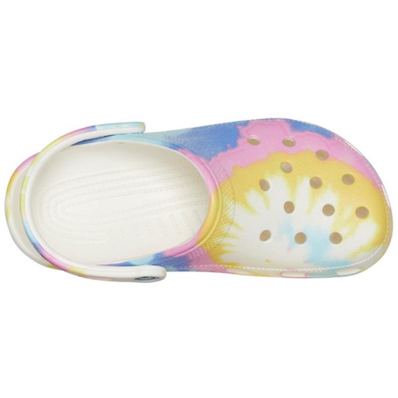 Crocs Classic Clog Tie Dye Beach Sandals Multi Color Unisex