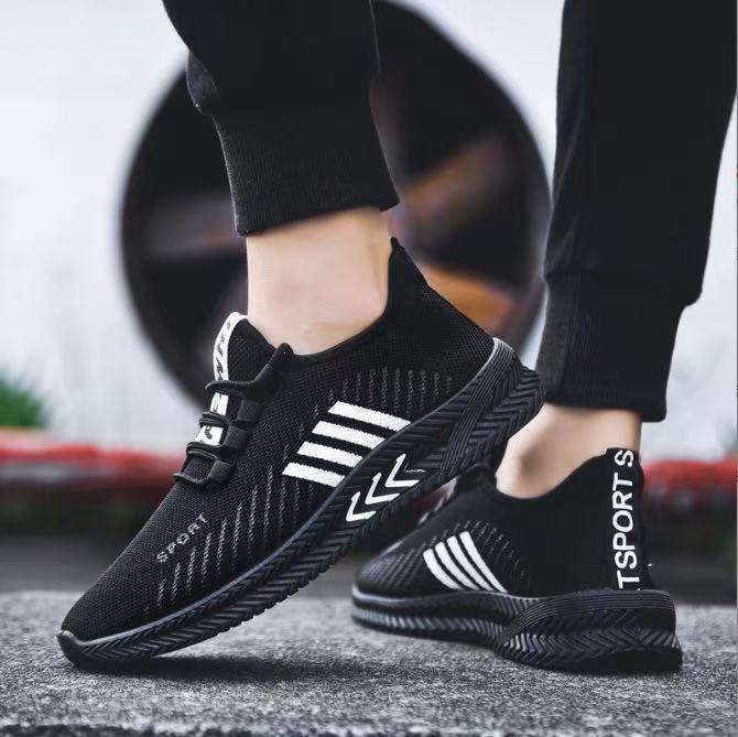 Spring, summer and autumn new young men's trendy sports shoes casual running cloth shoes men's trendy cloth shoes