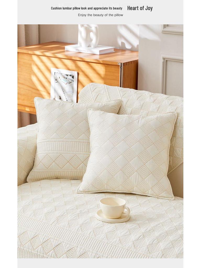 Four Seasons Non-Slip Pure Cotton Sofa Cushion - Modern Leather Sofa Cover 2026.