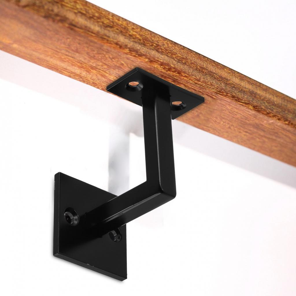 Black Hand Rail Bracket Stainless Steel for Staircase Wall Installation