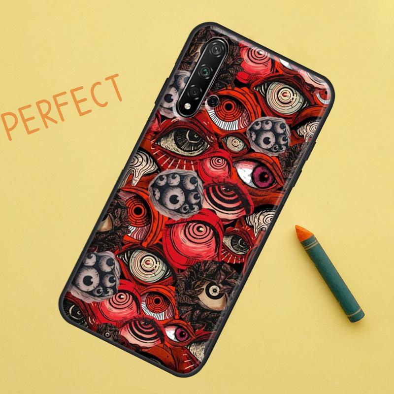Scary Face Eyes For Huawei Nova Y91 Y70 Y72 Y73 Y60 Y90 Y61 8i 7i 11i 12i 12s 9 10 SE P20 P30 P40 Lite Case