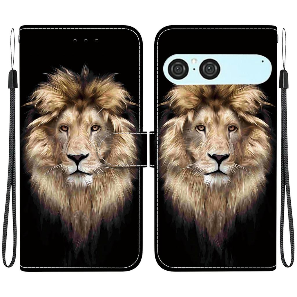 For Sony Xperia 10 VII Case Pattern Printing Leather Flip Wallet Phone Cover with Lanyard