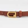 Women'S Leather Thin Belt Decorative Shirt Waist Seal With Dress Suit Waist (2Cm 8 Colors Optional)