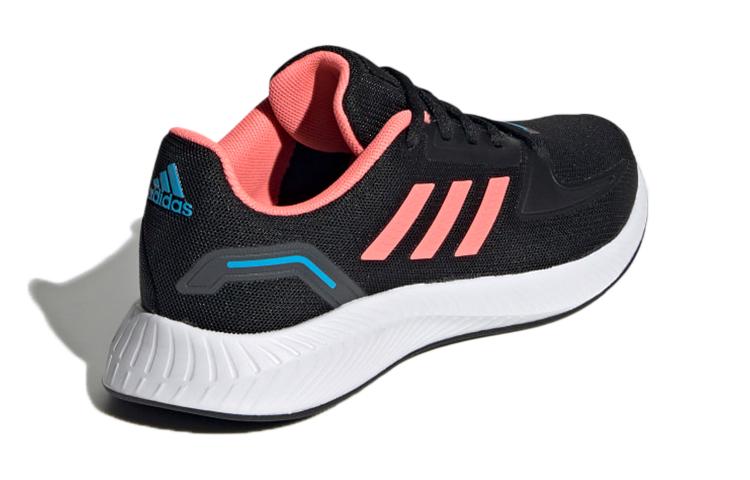 adidas Runfalcon 2.0 Comfortable Slip Resistant, Abrasion Resistant, Breathable Low Top Running Shoes Black Pink Kids' GX3537