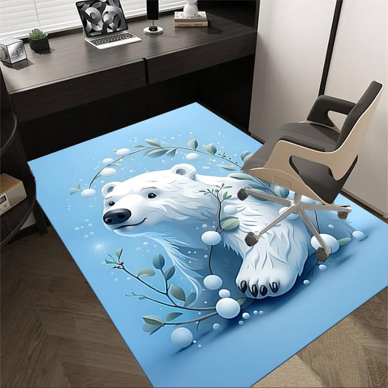 1pc Polar bear, Winter Carpet Office Rug Outdoor Mat Home Decor Area Carpet Festival Gift