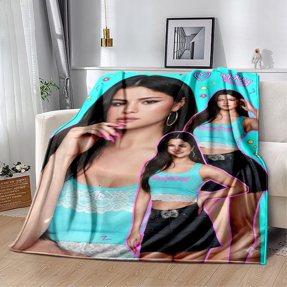 Selena Gomez1 Blankets Are Suitable for Living Rooms,making Them an Ideal Choice for Outdoor Travel and Gifts.