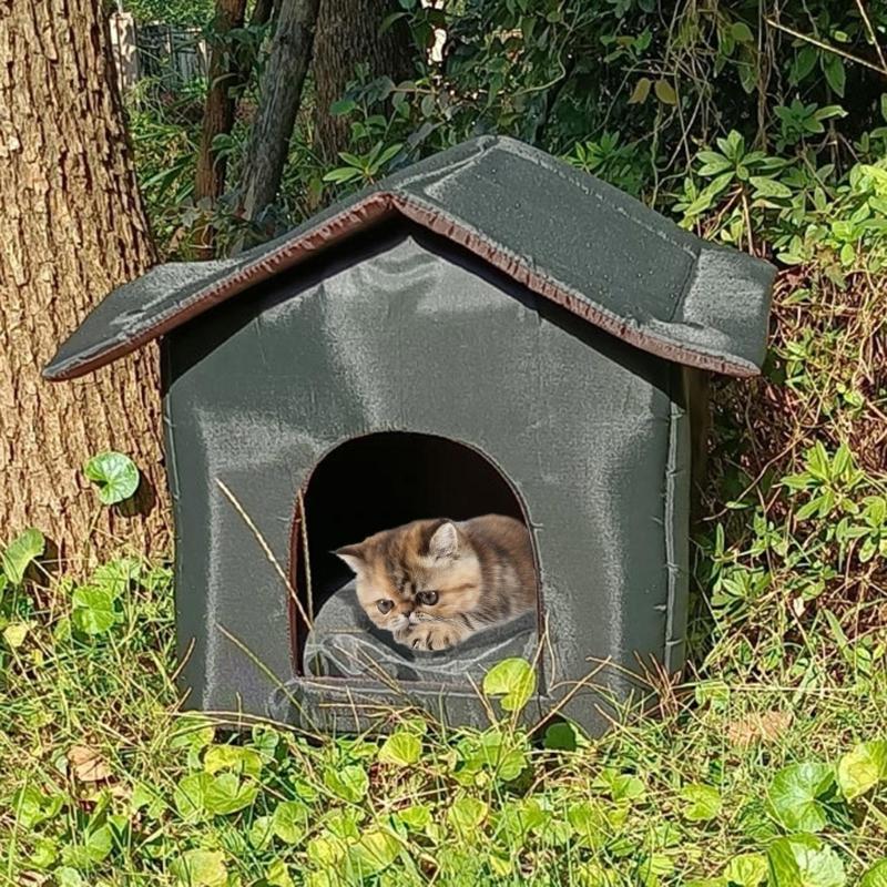 Outdoor Enclosed Waterproof Sleeping Nest for Cat Basket Puppy House Warm Cave