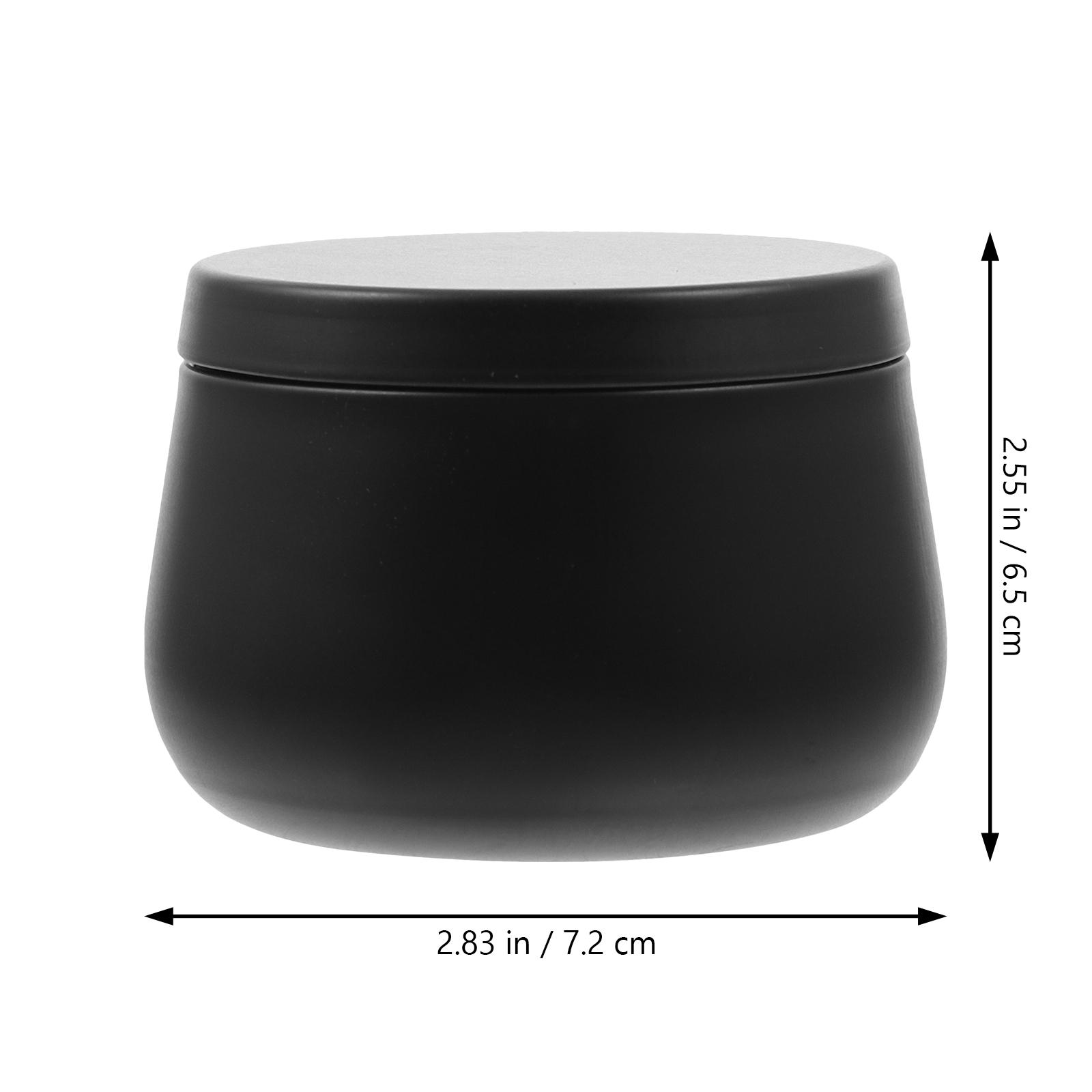 24Pcs Candy Tea Leaves Storage Tinplate Box Round 4Oz Small Tin Storage Container Tin Box with Lid Tinplate Jar чёрный