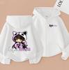 Aphmau Cartoon Print Anime Girl Kids Zip-Up Hoodie for Spring and Autumn