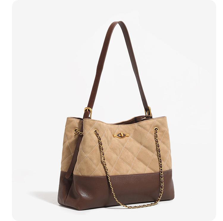 Elegant Diamond Quilted Chain Bag - Autumn/Winter 2025 Large-Capacity Versatile Shoulder Tote