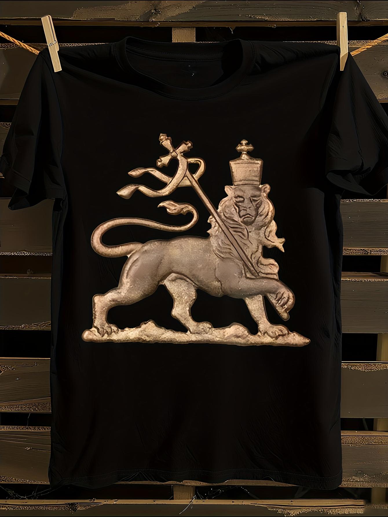 Ethiopian Emperor Haile Selassie I Iconic Portrait Tshirt XL