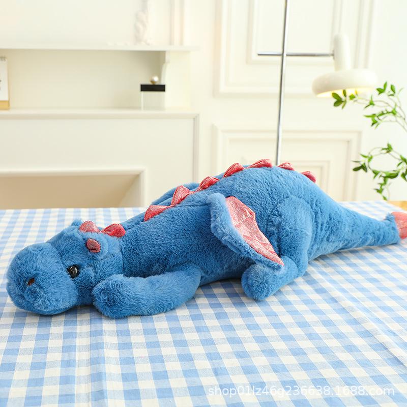 Handsome Flying Dragon Plush Toy - Soft Lying Dragon Doll Cushion & Pillow