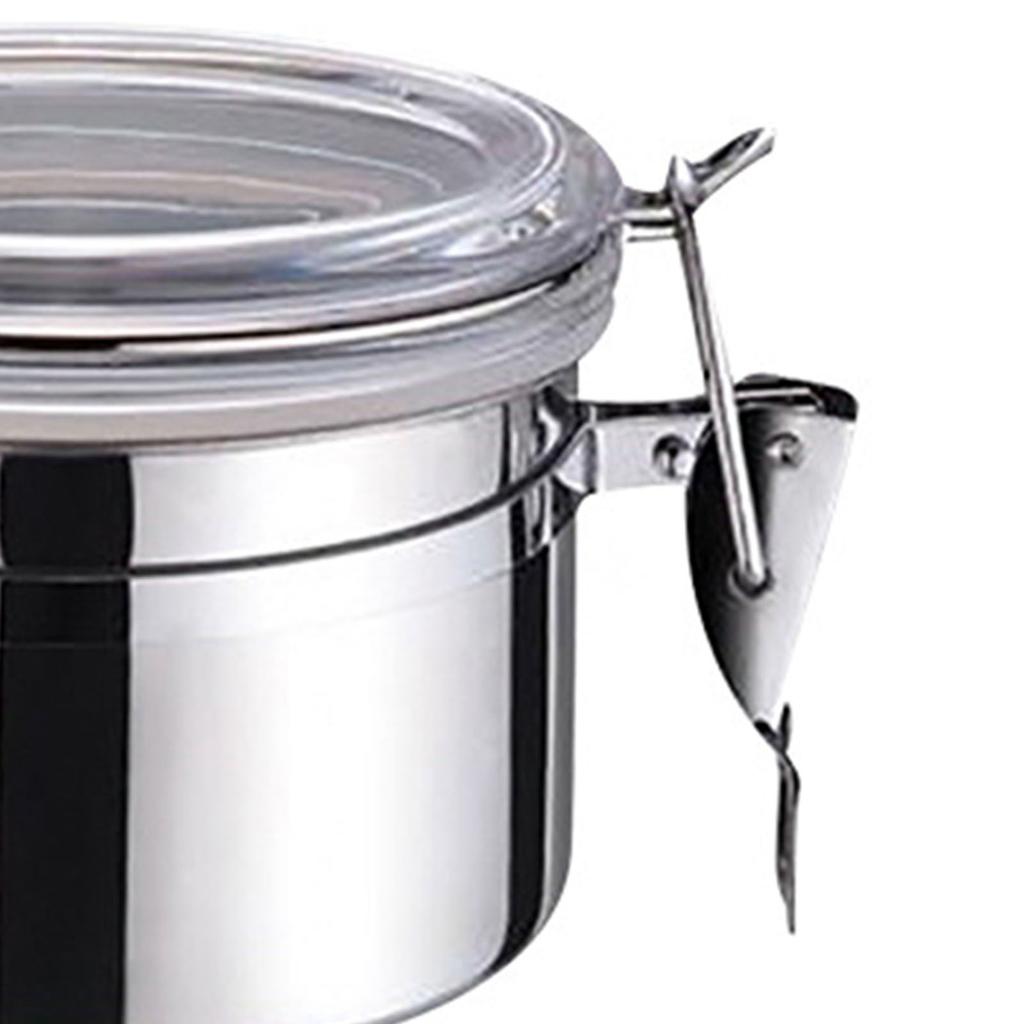 4 Inch Stainless Steel Storage Canister Retain Freshness Multipurpose Airtight Food Storage Container for Coffee Tea
