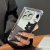 Przezroczyste kwadratowe etui na tył z tubą Ochrona obudowy dla iPhone 15 Plus 12 14 Pro Max 13 16 ProMax 11 Anti-Oxygen, wzór kota dla pary