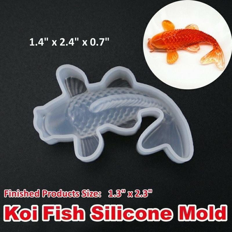 1Pcs 3D Koi Fish Carp Mold Cake Chocolet Baking Mold Cake Decoration Mould Silicone Jelly Handmade Mold
