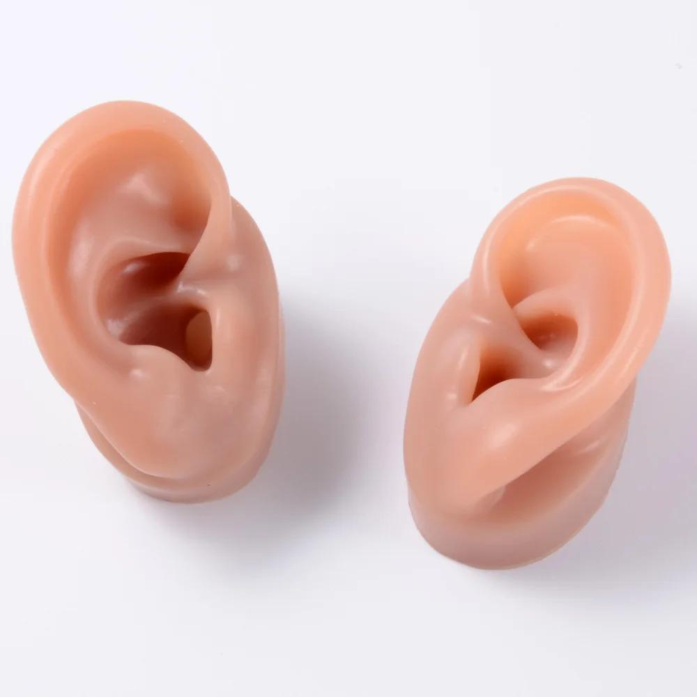 Acrylic Earring Display Stand with Soft Silicone Ear Model Jewelry Display and Storage