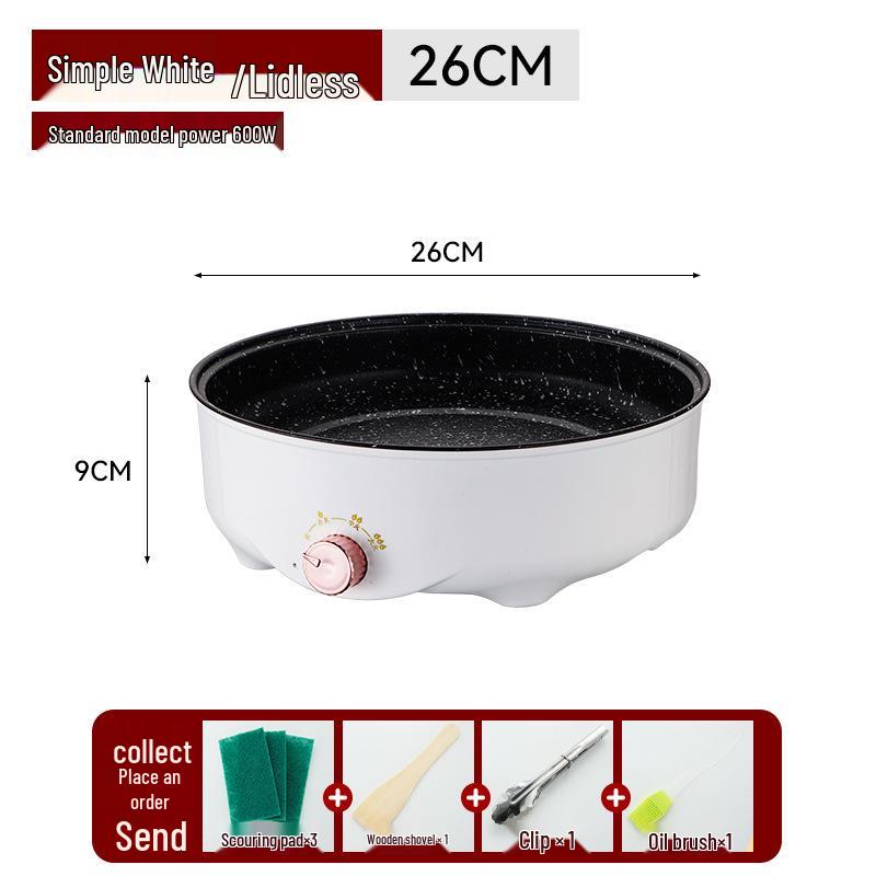 Korean Style Non-stick Electric Griddle: Multifunctional Home BBQ & Frying Pan for Small Spaces