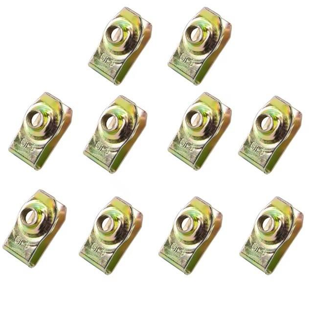 

Automotive Repair Threaded Car Clips U-Nut Fasteners Set for Floor Splash Guards Bumper under Bonnet Metal Clips