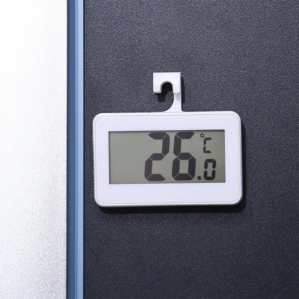 IPX3 Digital Thermometer Fridge Freezer Hanging Hook Thermograph Humidity Meter Waterproof LCD Display Wireless