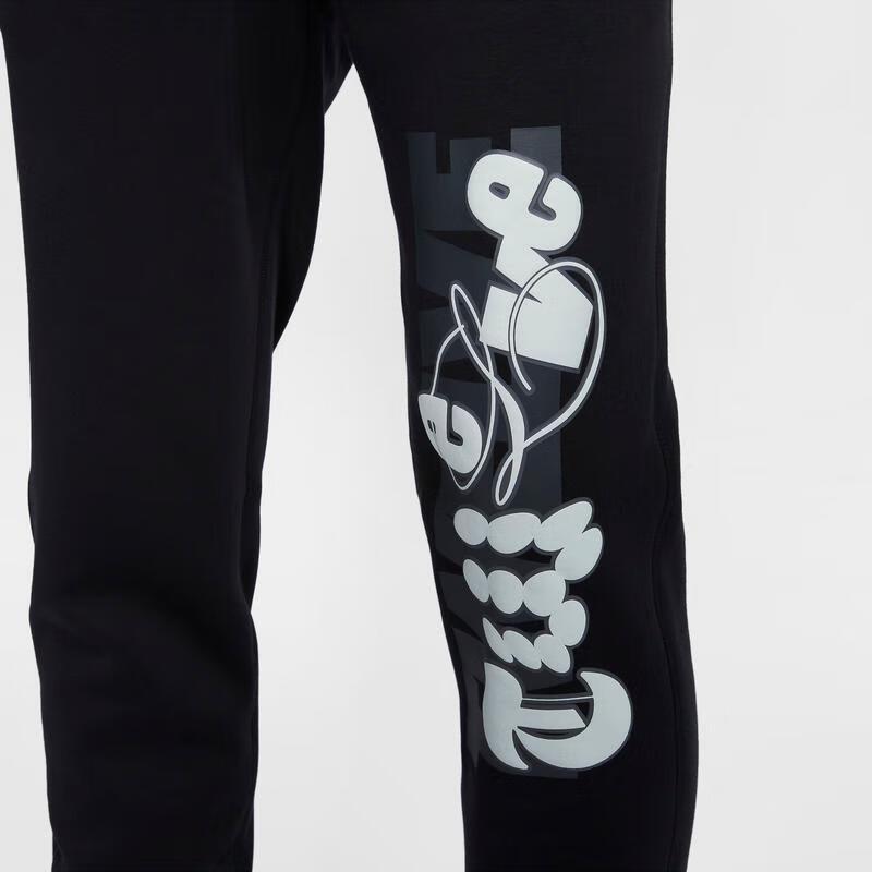 Nike Logo Pattern Casual Mid Waist Sports Pants Men Pants Black FZ1041010