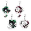 Layered Circus Pierrot Harlequin Acrylic Anime Keychain In Stock