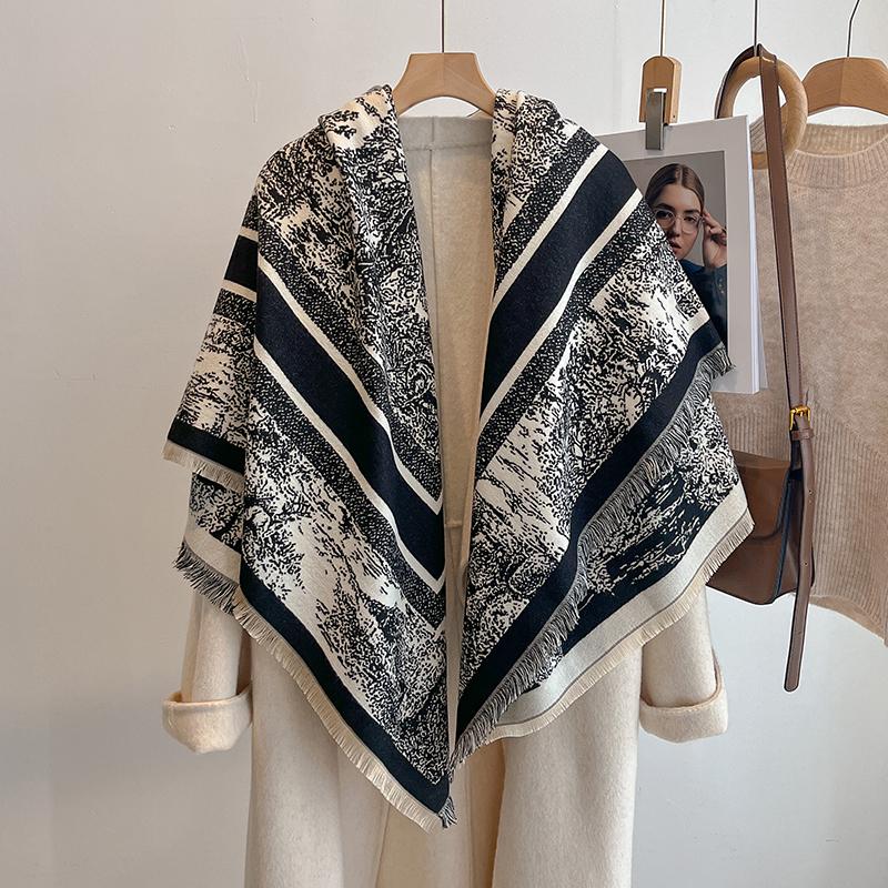 Women'S Winter Wool Scarf - Long Warm Cashmere-Like Solid Pashmina Shawl, Wrap, Hijab, Bandana & Head Scarf