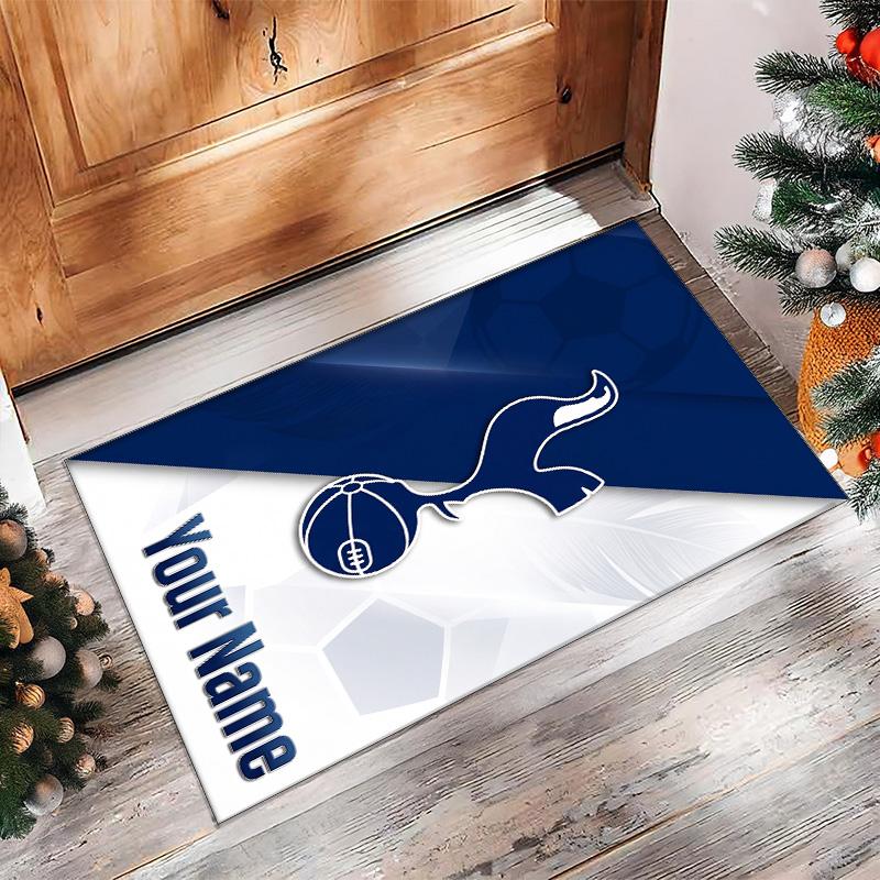 Tottenham Hotspur FC Printed Crystal Velvet Rug Non‑Slip Crystal Velvet Carpet For Sofa Bedroom Indoor Home Decoration