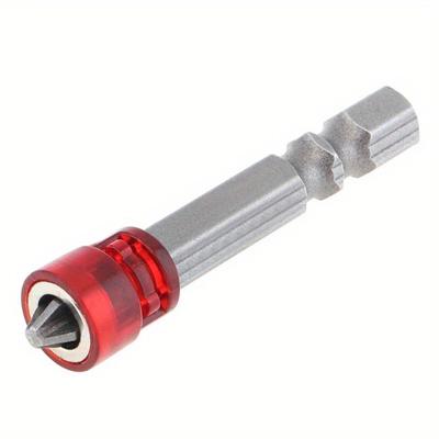 2PCS Embouts de tournevis cruciformes simples en acier à outils S2 avec cercles magnétiques et queue hexagonale pour perceuse électrique