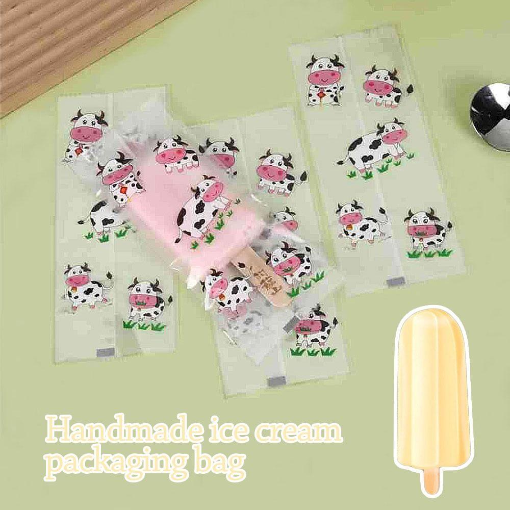 

Handmade Ice Pop Bags 100Pcs Ice Cream Bags Cartoon Packaging Bag Popsicle Type C