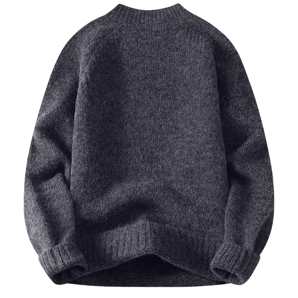 Men's  Fashion  Knitting  Pullover  Long Sleeves  Loose  Flip Collar  Sweater